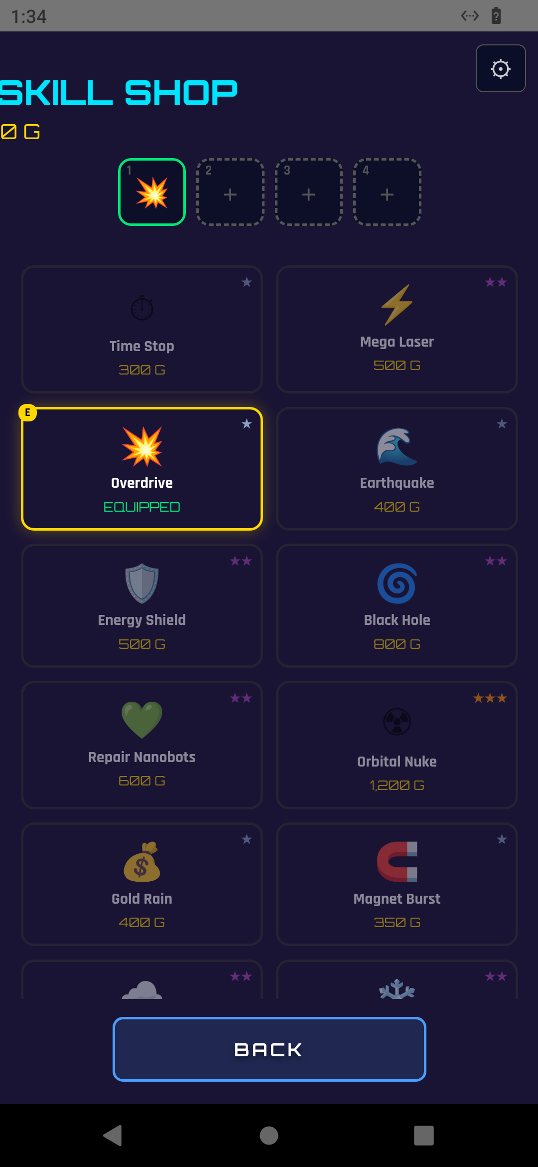 Skill shop